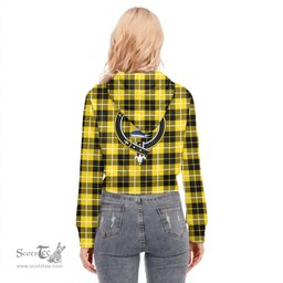 ScotsTee Shop Scottish Barclay Dress Modern Clan Crest Tartan Womens Cropped Zip Up Hoodie