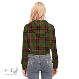 ScotsTee Shop Scottish Buchan Modern Clan Tartan Womens Cropped Zip Up Hoodie