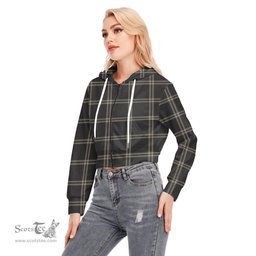 ScotsTee Shop Scottish Eternity Clan Tartan Womens Cropped Zip Up Hoodie