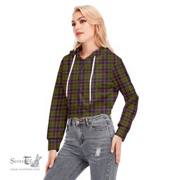 ScotsTee Shop Scottish Cochrane Modern Clan Tartan Womens Cropped Zip Up Hoodie