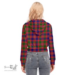 ScotsTee Shop Scottish MacIntyre Modern Clan Tartan Womens Cropped Zip Up Hoodie