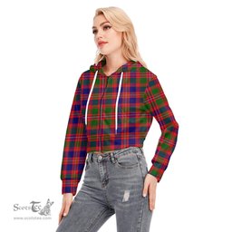 ScotsTee Shop Scottish MacIntyre Modern Clan Tartan Womens Cropped Zip Up Hoodie
