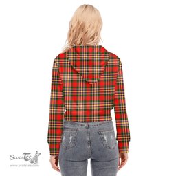 ScotsTee Shop Scottish MacGill Modern Clan Tartan Womens Cropped Zip Up Hoodie