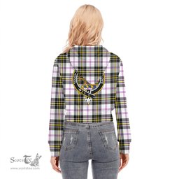 ScotsTee Shop Scottish MacPherson Dress Modern Clan Crest Tartan Womens Cropped Zip Up Hoodie