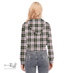 ScotsTee Shop Scottish MacPherson Dress Ancient Clan Tartan Womens Cropped Zip Up Hoodie