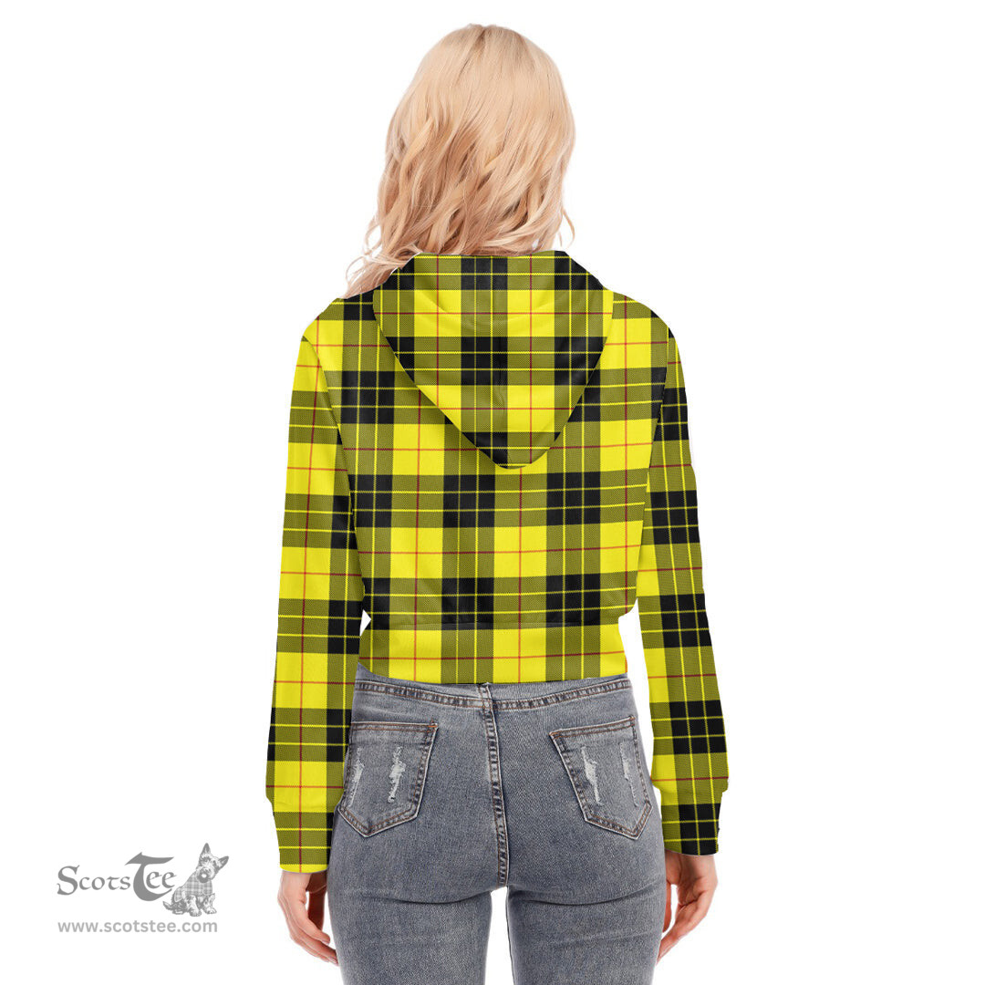 ScotsTee Shop Scottish MacLeod of Lewis Modern Clan Tartan Womens Cropped Zip Up Hoodie