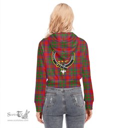 ScotsTee Shop Scottish MacKintosh Modern Clan Crest Tartan Womens Cropped Zip Up Hoodie