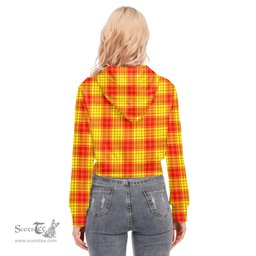 ScotsTee Shop Scottish MacMillan Clan Clan Tartan Womens Cropped Zip Up Hoodie