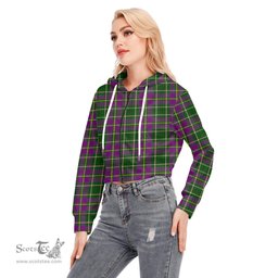 ScotsTee Shop Scottish Taylor Clan Tartan Womens Cropped Zip Up Hoodie