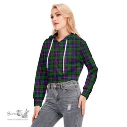 ScotsTee Shop Scottish Morrison Modern Clan Tartan Womens Cropped Zip Up Hoodie