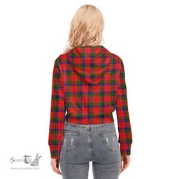 ScotsTee Shop Scottish Nicolson Modern Clan Tartan Womens Cropped Zip Up Hoodie