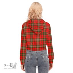 ScotsTee Shop Scottish SCOTT MODERN Clan Tartan Womens Cropped Zip Up Hoodie