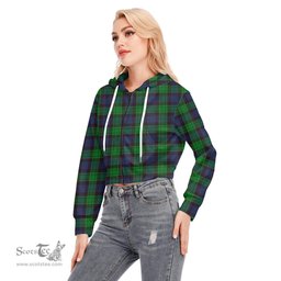 ScotsTee Shop Scottish Stewart Old Modern Clan Tartan Womens Cropped Zip Up Hoodie