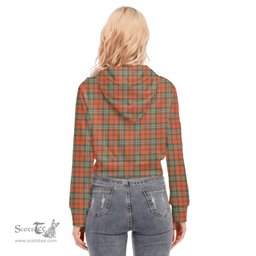 ScotsTee Shop Scottish Scott Ancient Clan Tartan Womens Cropped Zip Up Hoodie