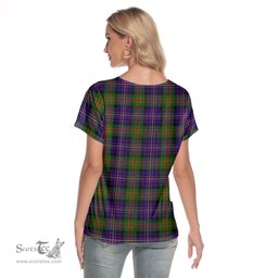ScotsTee Shop Scottish Cameron of Erracht Modern Clan Tartan Womens V Neck T Shirt