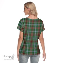 ScotsTee Shop Scottish Gayre Clan Tartan Womens V Neck T Shirt