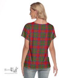 ScotsTee Shop Scottish MacKintosh Modern Clan Crest Tartan Womens V Neck T Shirt