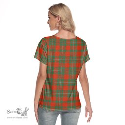 ScotsTee Shop Scottish MacGregor Ancient Clan Crest Tartan Womens V Neck T Shirt