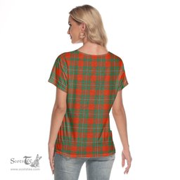 ScotsTee Shop Scottish MacGregor Ancient Clan Tartan Womens V Neck T Shirt