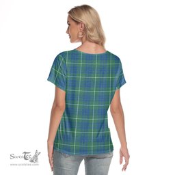 ScotsTee Shop Scottish Hamilton Hunting Ancient Clan Crest Tartan Womens V Neck T Shirt