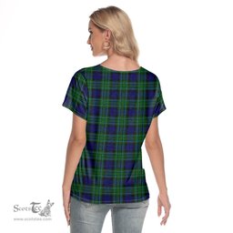 ScotsTee Shop Scottish MacCallum Modern Clan Tartan Womens V Neck T Shirt
