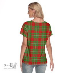 ScotsTee Shop Scottish MacGregor Modern Clan Crest Tartan Womens V Neck T Shirt