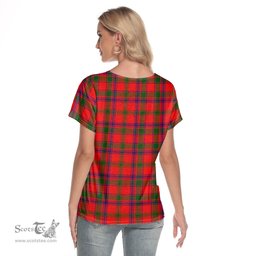 ScotsTee Shop Scottish MacColl Modern Clan Tartan Womens V Neck T Shirt