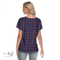 ScotsTee Shop Scottish Pride of Scotland Clan Tartan Womens V Neck T Shirt