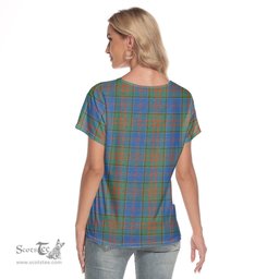 ScotsTee Shop Scottish Stewart of Appin Hunting Ancient Clan Crest Tartan Womens V Neck T Shirt