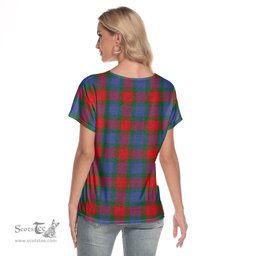 ScotsTee Shop Scottish Mar Clan Tartan Womens V Neck T Shirt