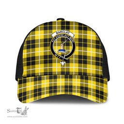 ScotsTee Shop Scottish Barclay Dress Modern Clan Crest Tartan Half Net Cap Baseball Mesh Back Cap