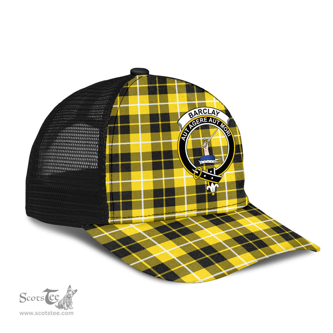 ScotsTee Shop Scottish Barclay Dress Modern Clan Crest Tartan Half Net Cap Baseball Mesh Back Cap