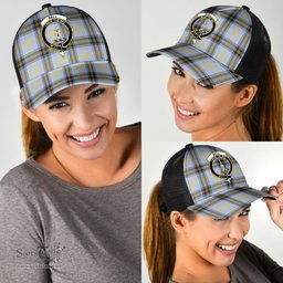 ScotsTee Shop Scottish Bell of the Borders Clan Crest Tartan Half Net Cap Baseball Mesh Back Cap