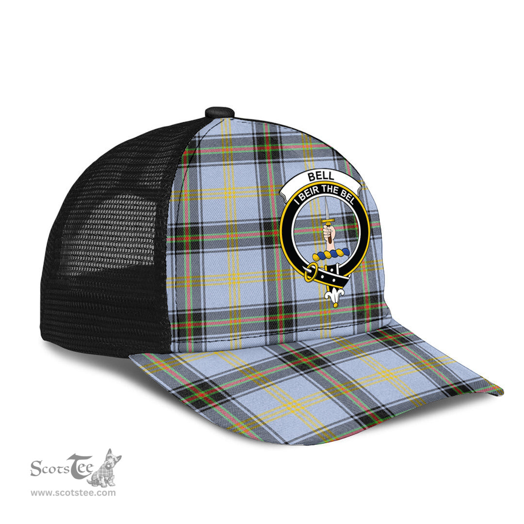 ScotsTee Shop Scottish Bell of the Borders Clan Crest Tartan Half Net Cap Baseball Mesh Back Cap