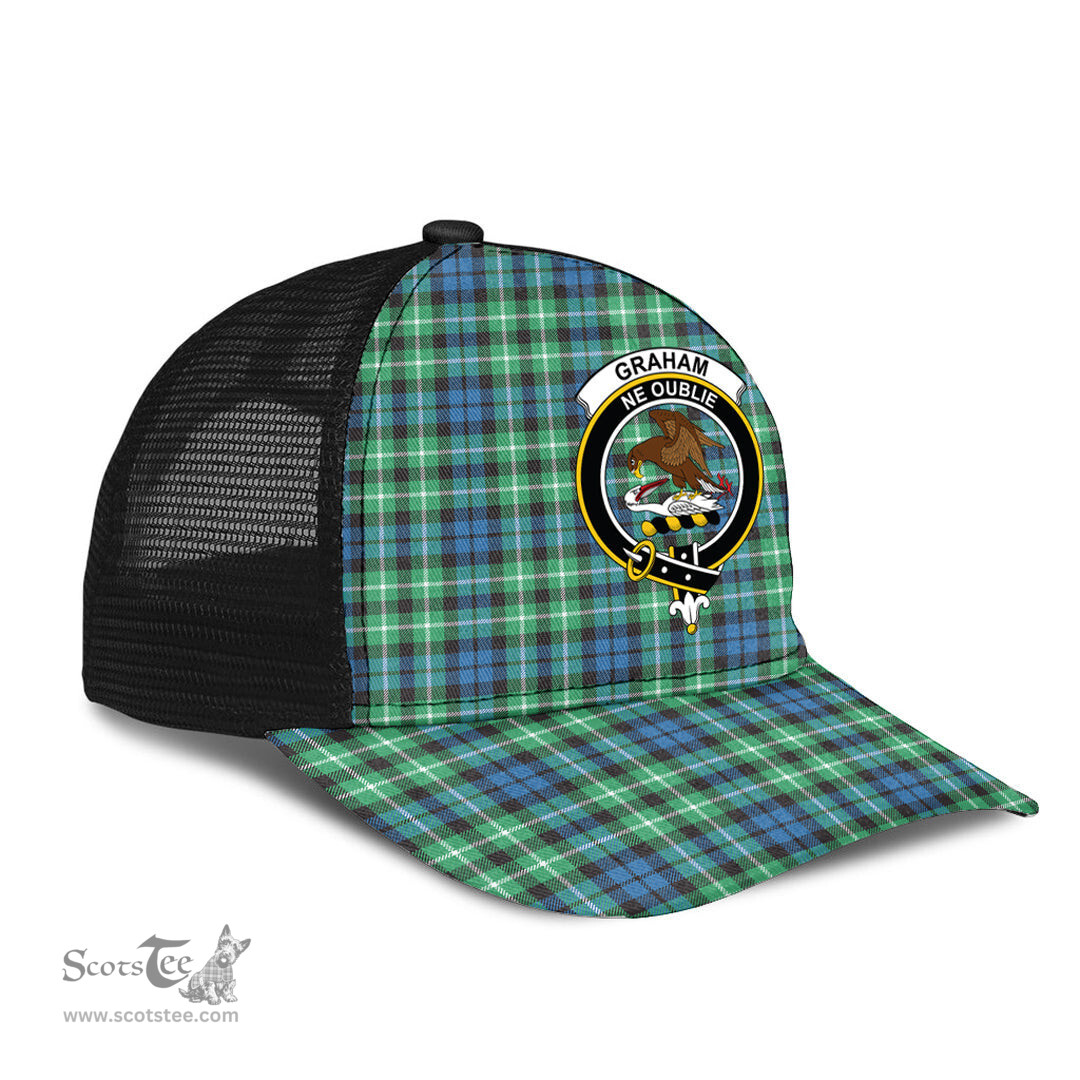 ScotsTee Shop Scottish Graham of Montrose Ancient Clan Crest Tartan Half Net Cap Baseball Mesh Back Cap