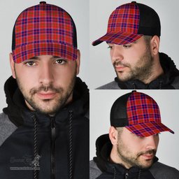 ScotsTee Shop Scottish Cameron of Lochiel Modern Clan Tartan Half Net Cap Baseball Mesh Back Cap