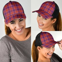 ScotsTee Shop Scottish Cameron of Lochiel Modern Clan Tartan Half Net Cap Baseball Mesh Back Cap