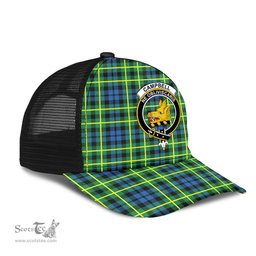 ScotsTee Shop Scottish Campbell of Breadalbane Ancient Clan Crest Tartan Half Net Cap Baseball Mesh Back Cap