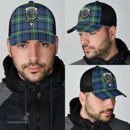 ScotsTee Shop Scottish Davidson of Tulloch Clan Crest Tartan Half Net Cap Baseball Mesh Back Cap