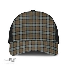 ScotsTee Shop Scottish Graham of Menteith Weathered Clan Tartan Half Net Cap Baseball Mesh Back Cap