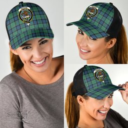ScotsTee Shop Scottish Graham of Menteith Ancient Clan Crest Tartan Half Net Cap Baseball Mesh Back Cap