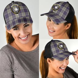 ScotsTee Shop Scottish Cunningham Dress Blue Dancers Clan Crest Tartan Half Net Cap Baseball Mesh Back Cap