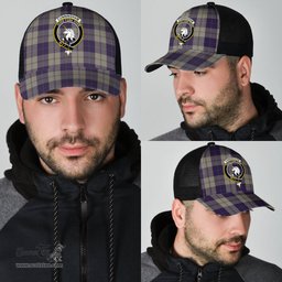ScotsTee Shop Scottish Cunningham Dress Blue Dancers Clan Crest Tartan Half Net Cap Baseball Mesh Back Cap
