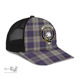 ScotsTee Shop Scottish Cunningham Dress Blue Dancers Clan Crest Tartan Half Net Cap Baseball Mesh Back Cap