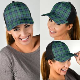 ScotsTee Shop Scottish Graham of Menteith Ancient Clan Tartan Half Net Cap Baseball Mesh Back Cap