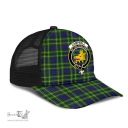 ScotsTee Shop Scottish Campbell of Breadalbane Modern Clan Crest Tartan Half Net Cap Baseball Mesh Back Cap
