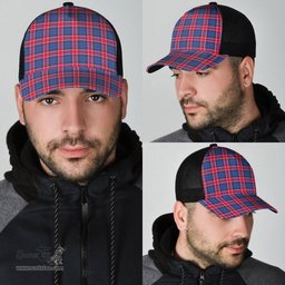 ScotsTee Shop Scottish Graham of Menteith Red Clan Tartan Half Net Cap Baseball Mesh Back Cap
