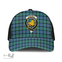 ScotsTee Shop Scottish Campbell of Cawdor Ancient Clan Crest Tartan Half Net Cap Baseball Mesh Back Cap