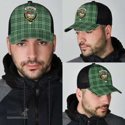 ScotsTee Shop Scottish MacDonald Lord of the Isles Hunting Clan Crest Tartan Half Net Cap Baseball Mesh Back Cap