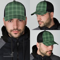 ScotsTee Shop Scottish MacDonald Lord of the Isles Hunting Clan Tartan Half Net Cap Baseball Mesh Back Cap